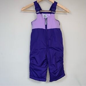 Snowsuit Girl’s 18 Month Toddler Purple Bib Overall Adjustable Pants Ski Outdoor